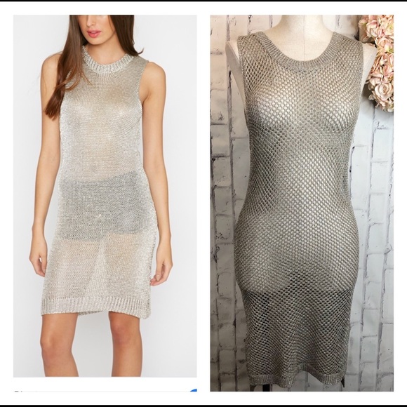 Lulus Dresses & Skirts - I.Madeline taupe open sparkle knit long tunic